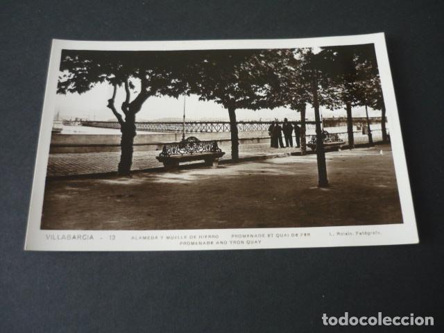 Cartes Postales: VILLAGARCIA DE AROSA PONTEVEDRA ALAMEDA Y MUELLE DE HIERRO