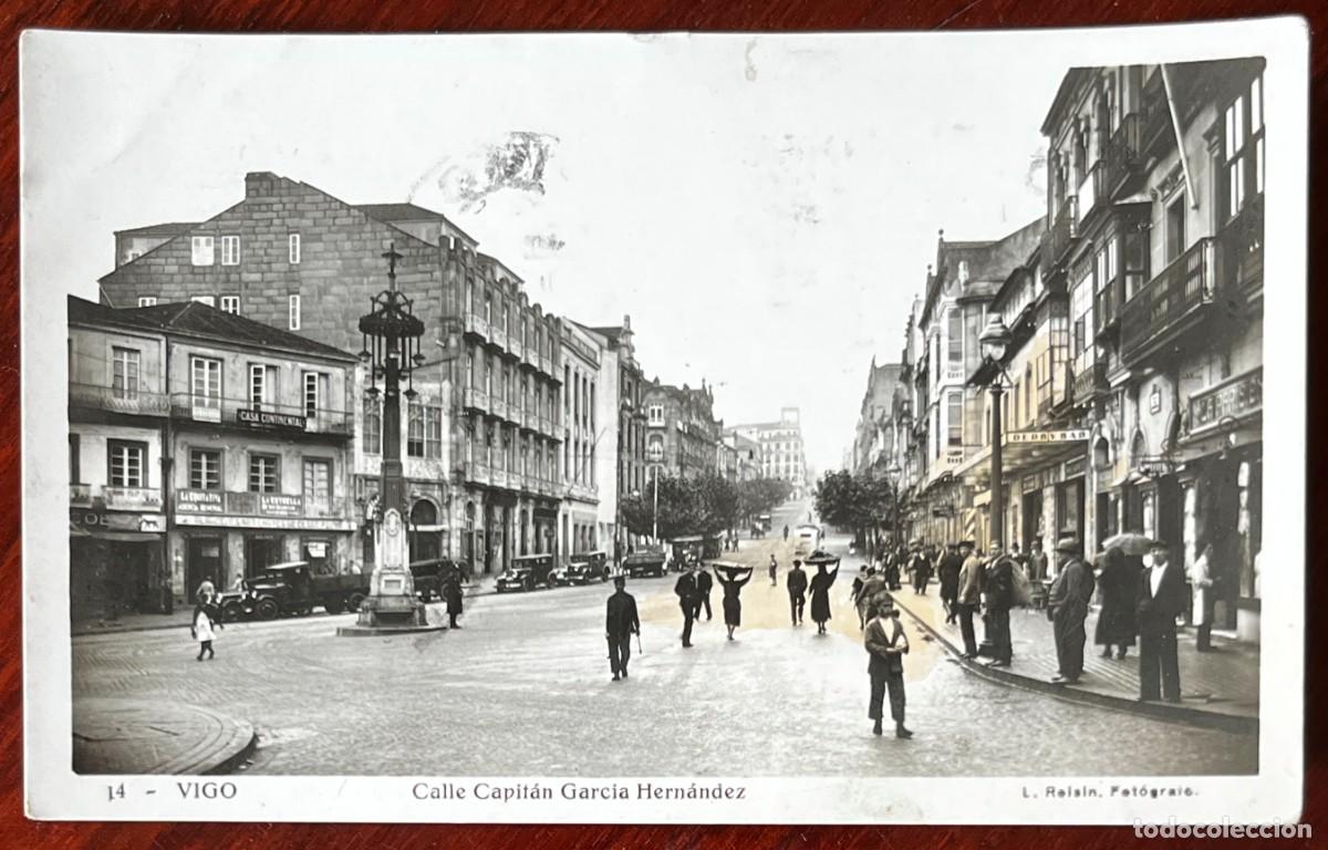 Postales: FOTO POSTAL DE VIGO, CALLE CAPITAN GARCIA HERNANDEZ, ROISIN 14, CIRCULADA EN 1934