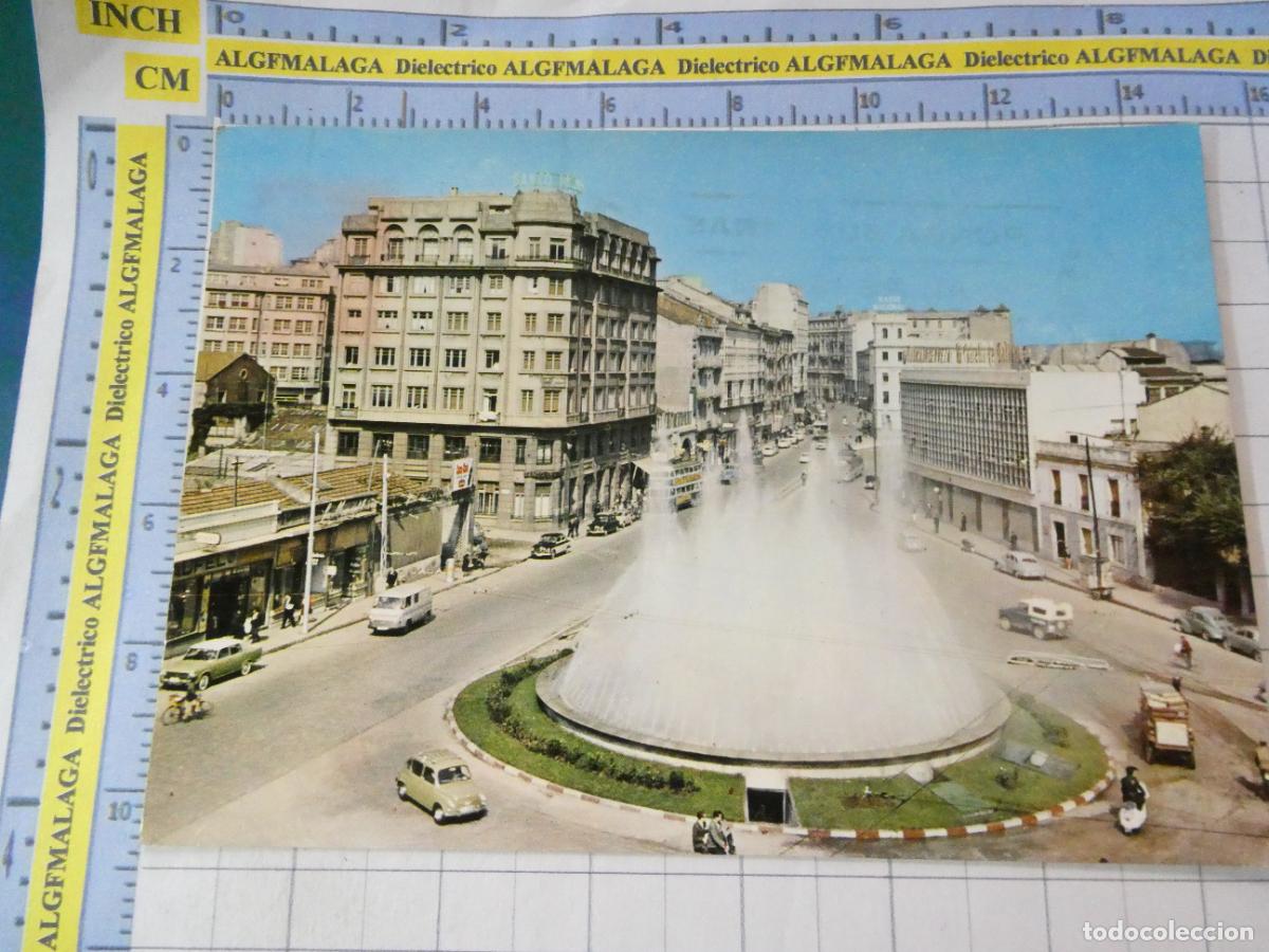 Postales: POSTAL DE LA CORU&Ntilde;A. A&Ntilde;O 1965. FUENTE LUMINOSA SEAT 600 21 ALARDE. 3664