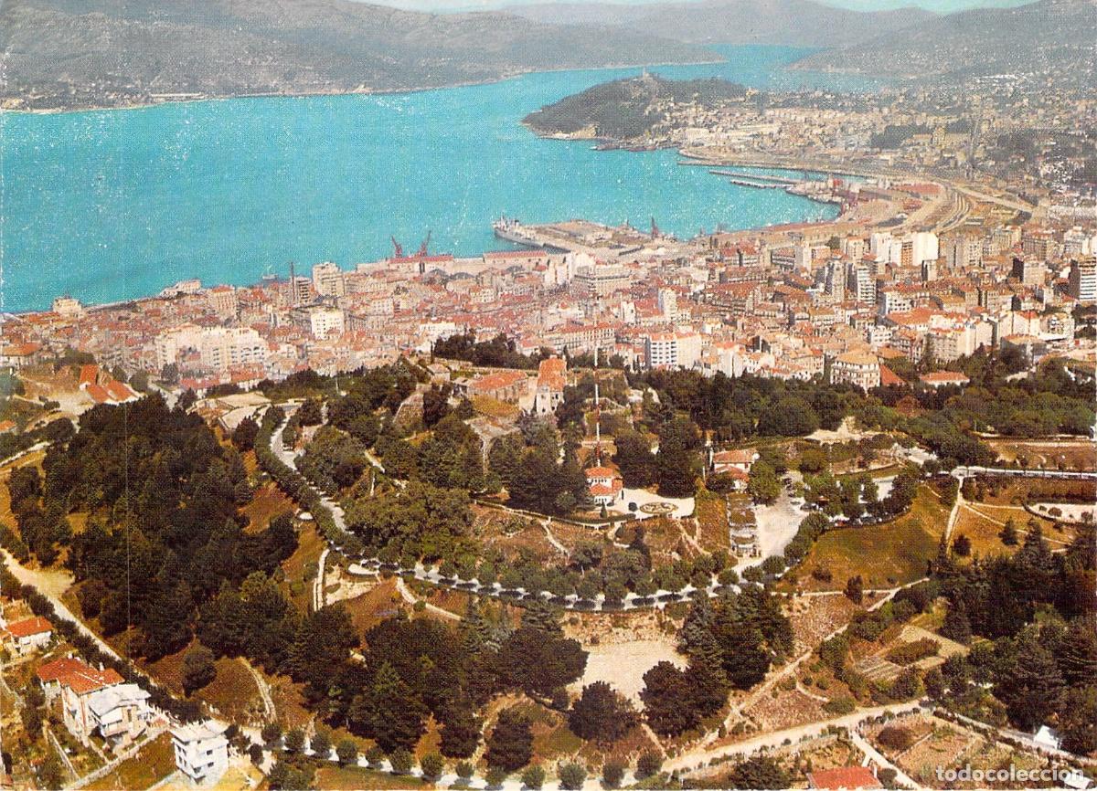 Postales: Postal de Vigo Vista A&eacute;rea Parcial de la R&iacute;a y la Ciudad