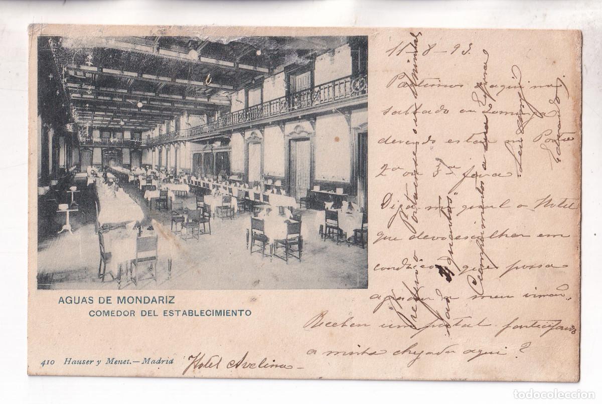 Postales: POSTAL. AGUAS DE MONDARIZ. COMEDOR DEL ESTABLECIMIENTO. PONTEVEDRA