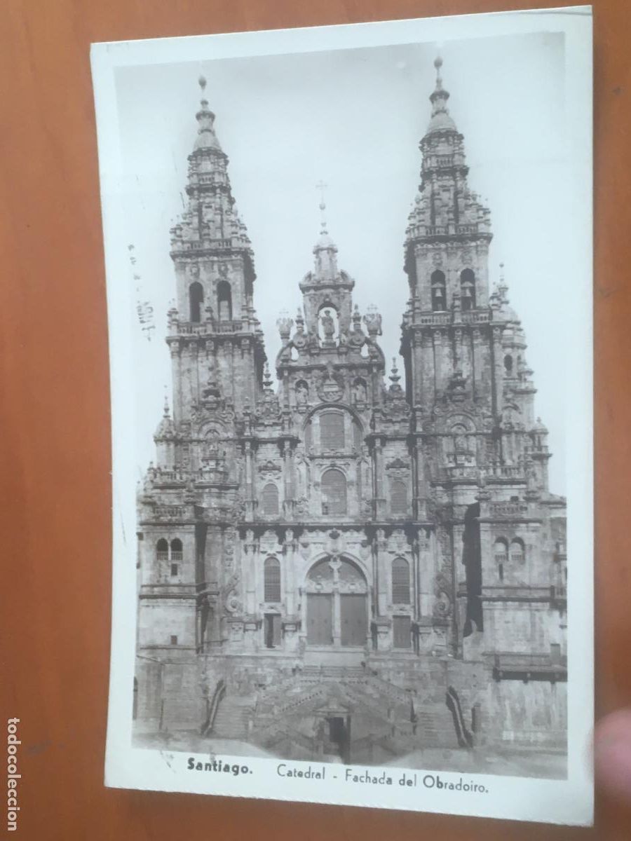 Postales: santiago de compostela catedral fachada obradoiro postal fotografica original circulada
