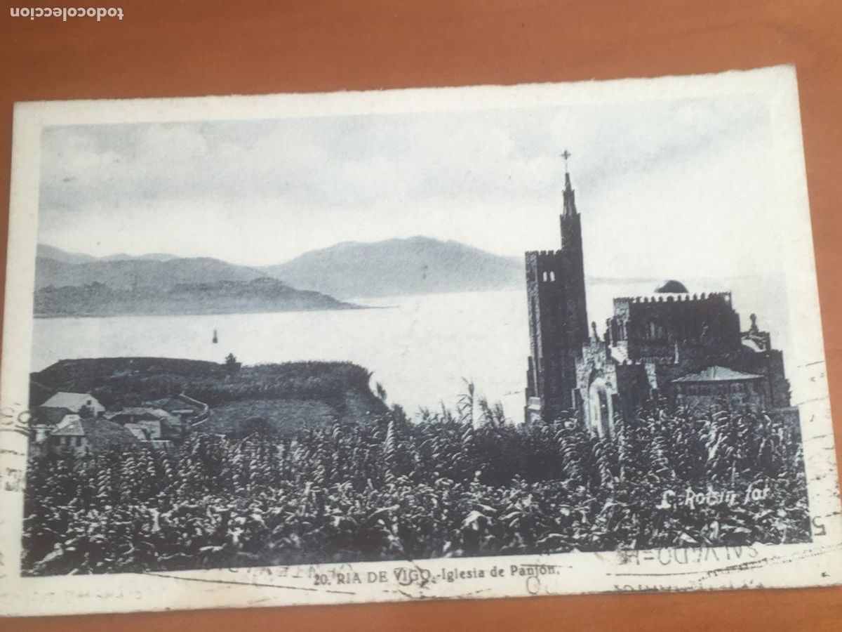 Postales: ria de vijo iglesia de panjon postal original circulada