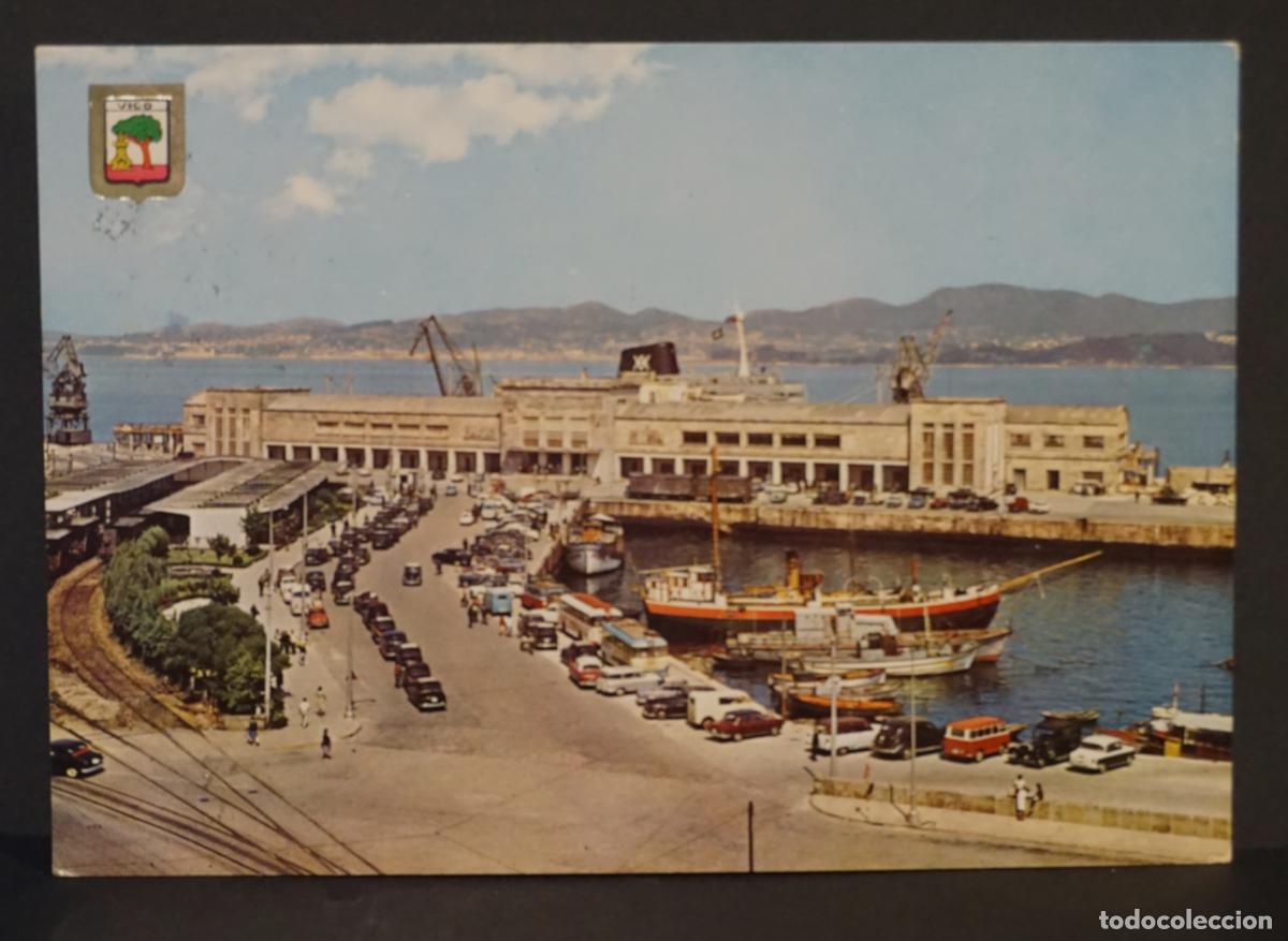 Postales: Vigo, Estaci&oacute;n Maritima, postal circulada con sello y matasellos del a&ntilde;o 1969