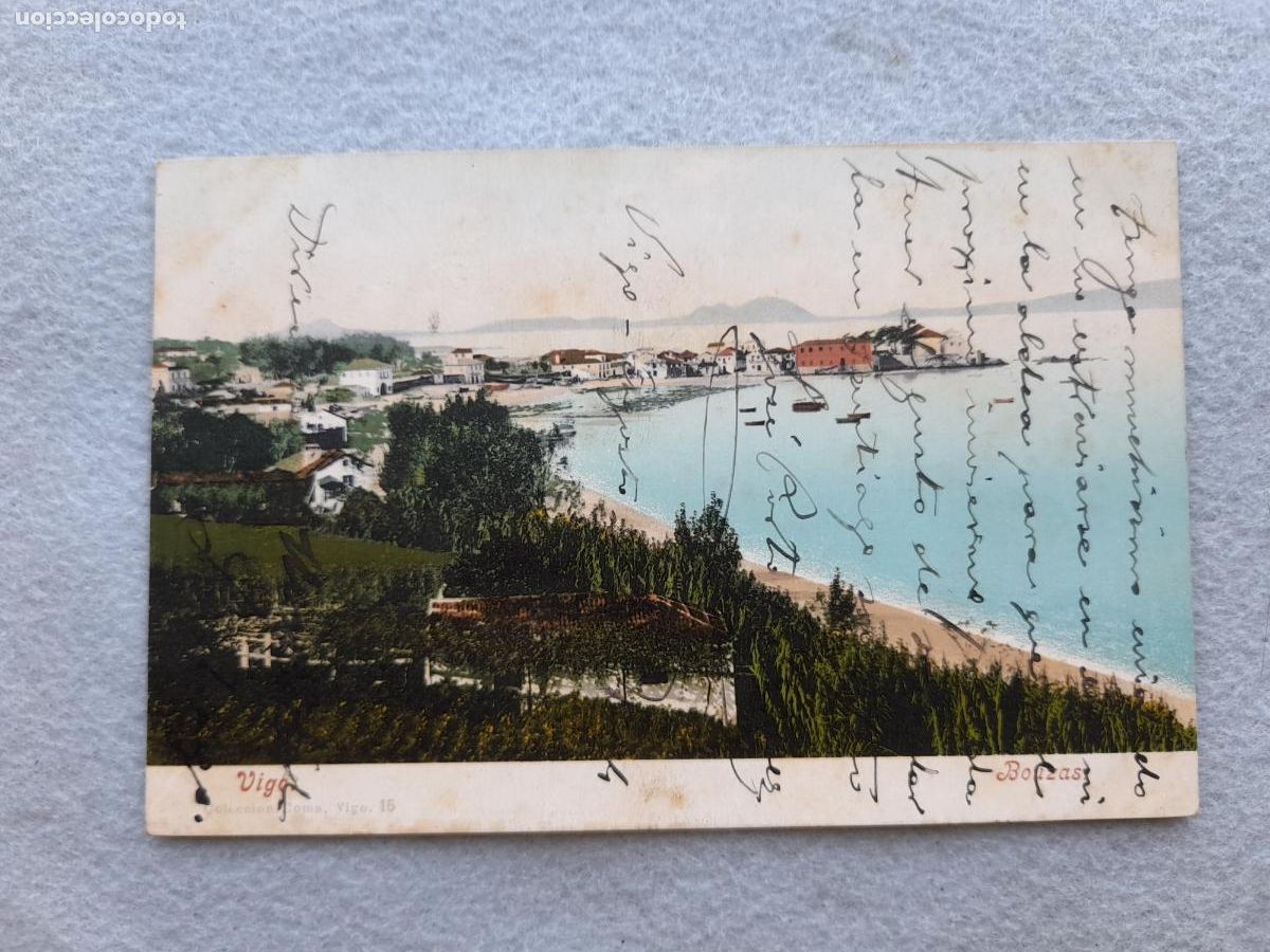 Cartes Postales: Vigo. Bouzas. Franqueada el 23 de agosto de 1906.