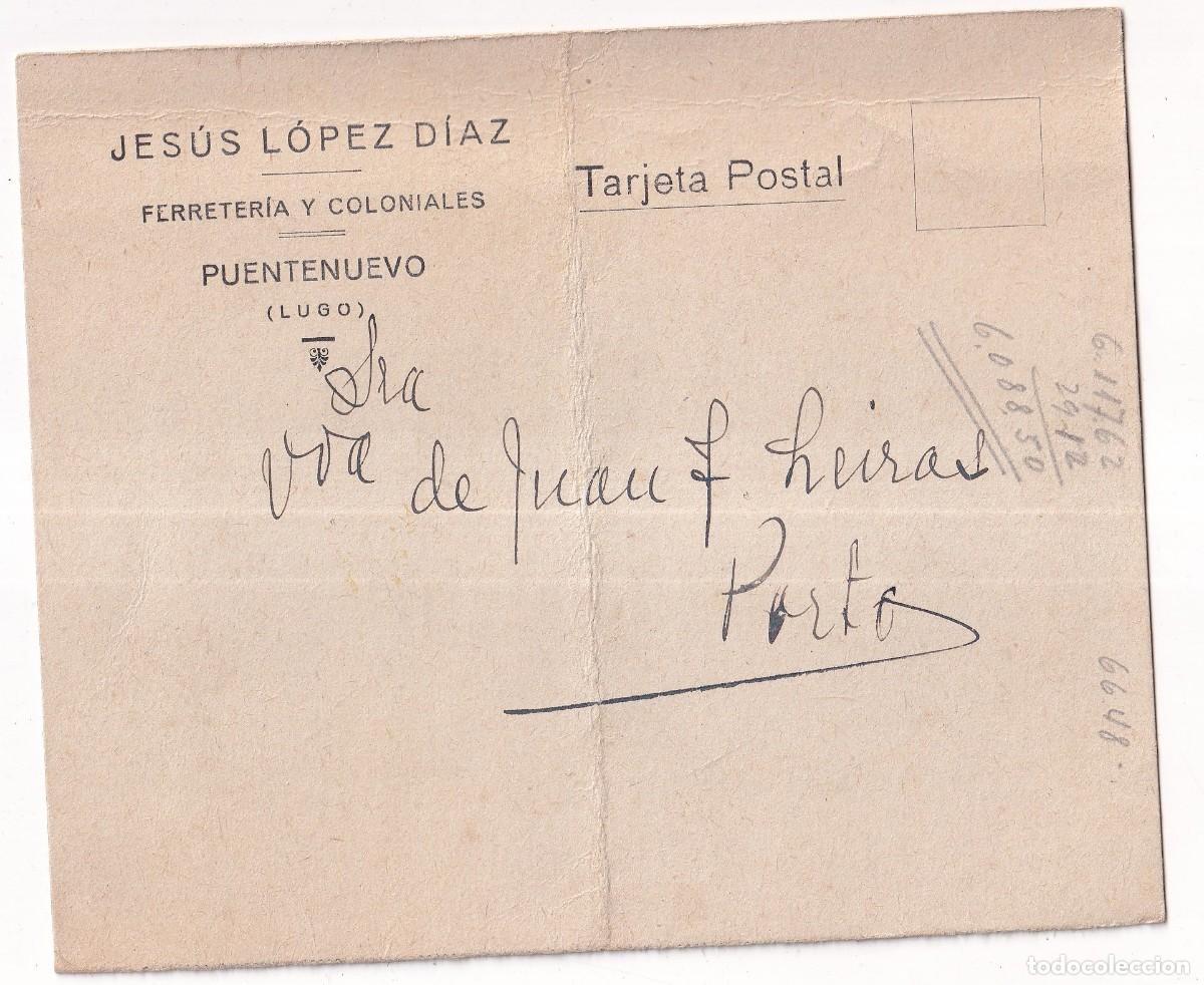 Postais: Jes&uacute;s L&oacute;pez D&iacute;az. Ferreter&iacute;a y coloniales. Puentenuevo Lugo. Tarjeta postal 15 x 12,50 cm