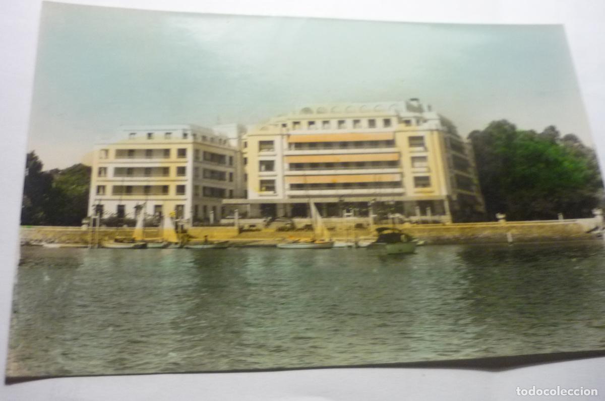 Postales: postal la toja gran hotel desde mar coloreada cm