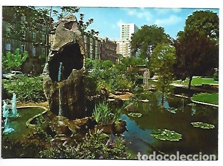 Postales: AVENIDAS DE ELDUAYEN, ESTANQUE Y JARDINES.- VIGO
