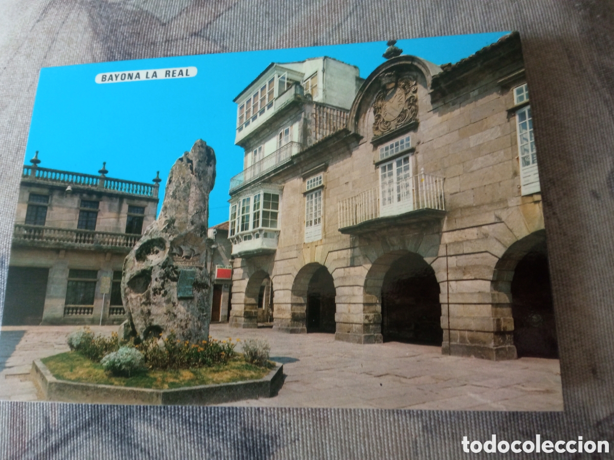 Postales: Antigua postal fotogr&aacute;fica, Bayona La Real (Pontevedra) Monolito