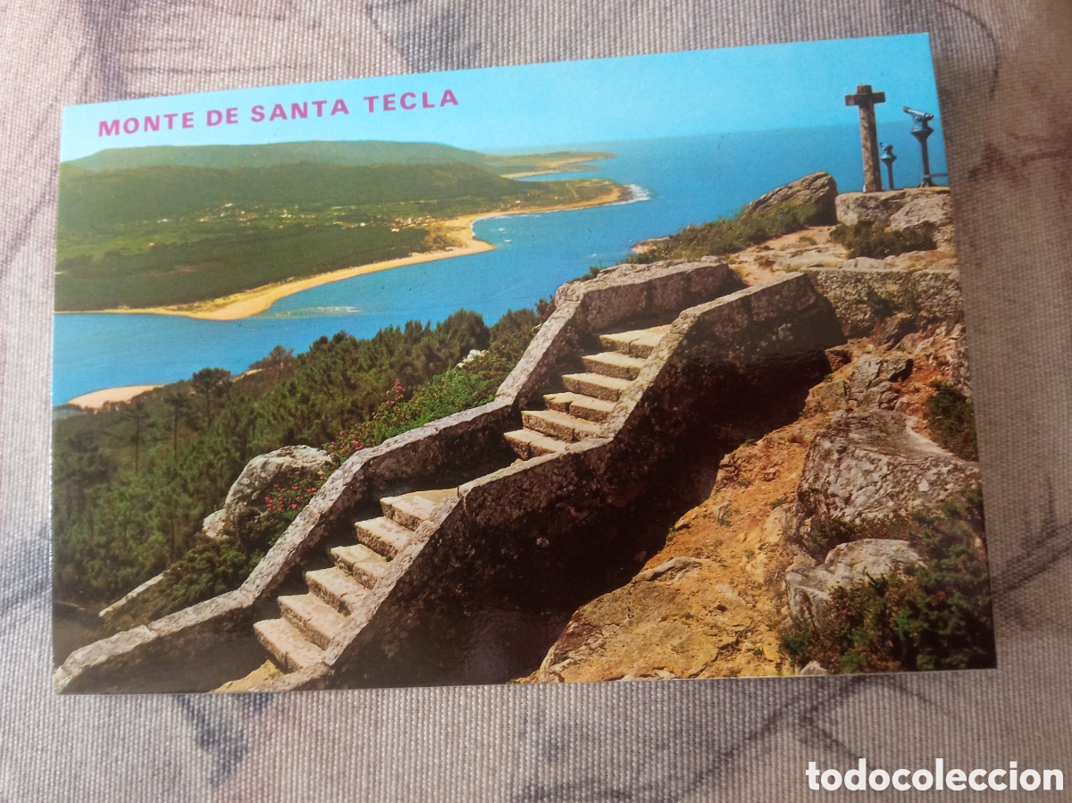 Postales: Antigua postal fotogr&aacute;fica, Laguardia (Pontevedra) Monte de Santa Tecla