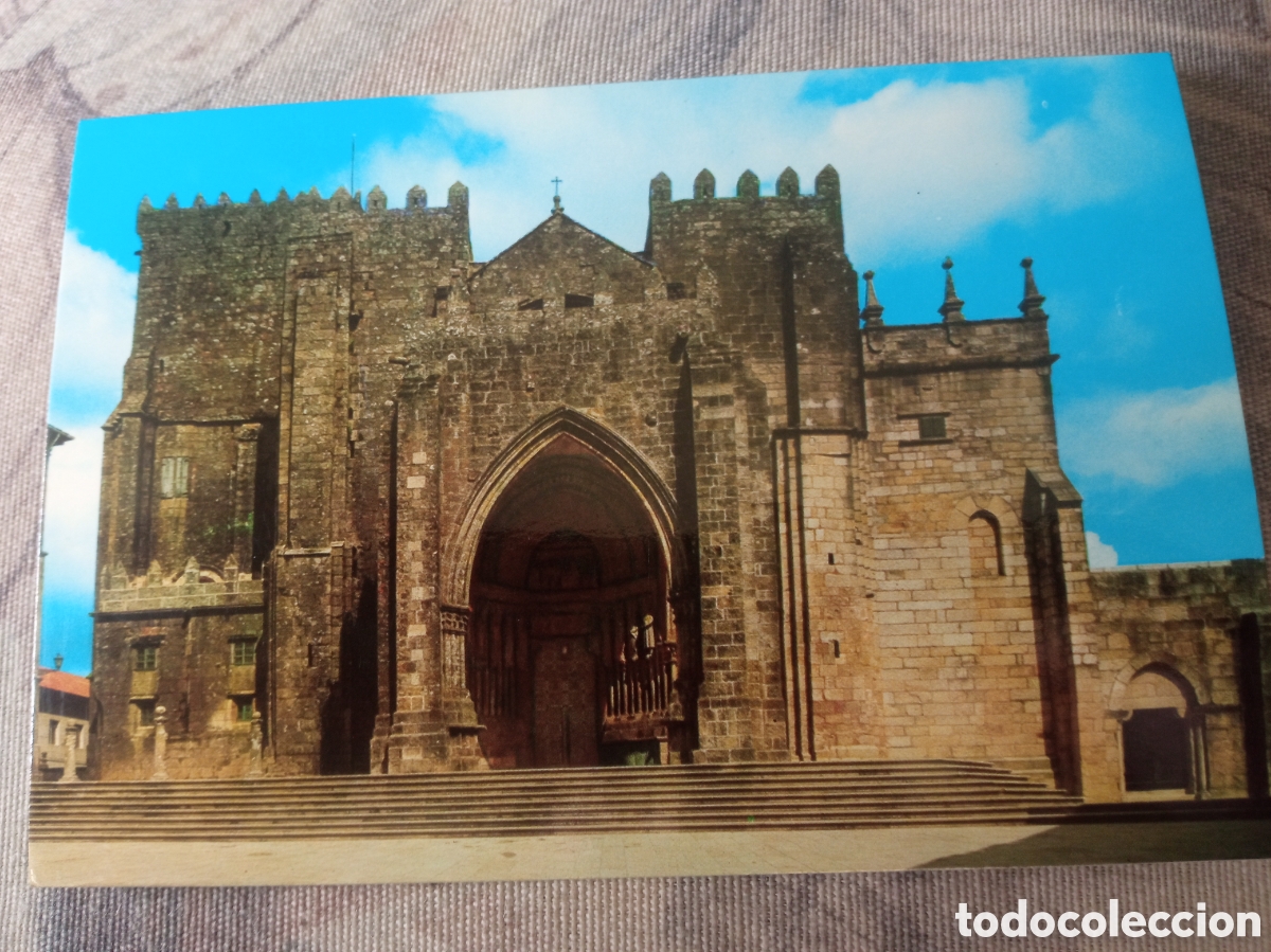 Postales: Antigua postal fotogr&aacute;fica, Tuy(Pontevedra) Fachada de la Catedral