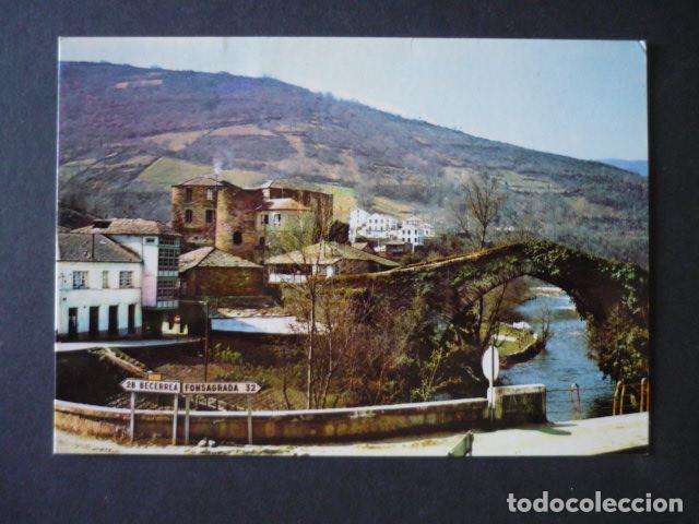 Postales: NAVIA DE SUARNA LUGO VISTA DEL PUENTE ROMANO Y CASTILLO