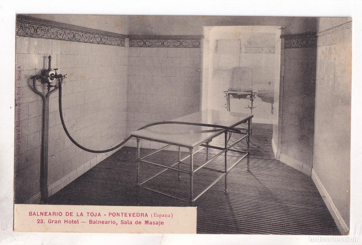 Postales: POSTAL. BALNEARIO DE LA TOJA. 23. GRAN HOTEL. SALA DE MASAJE. PONTEVEDRA.