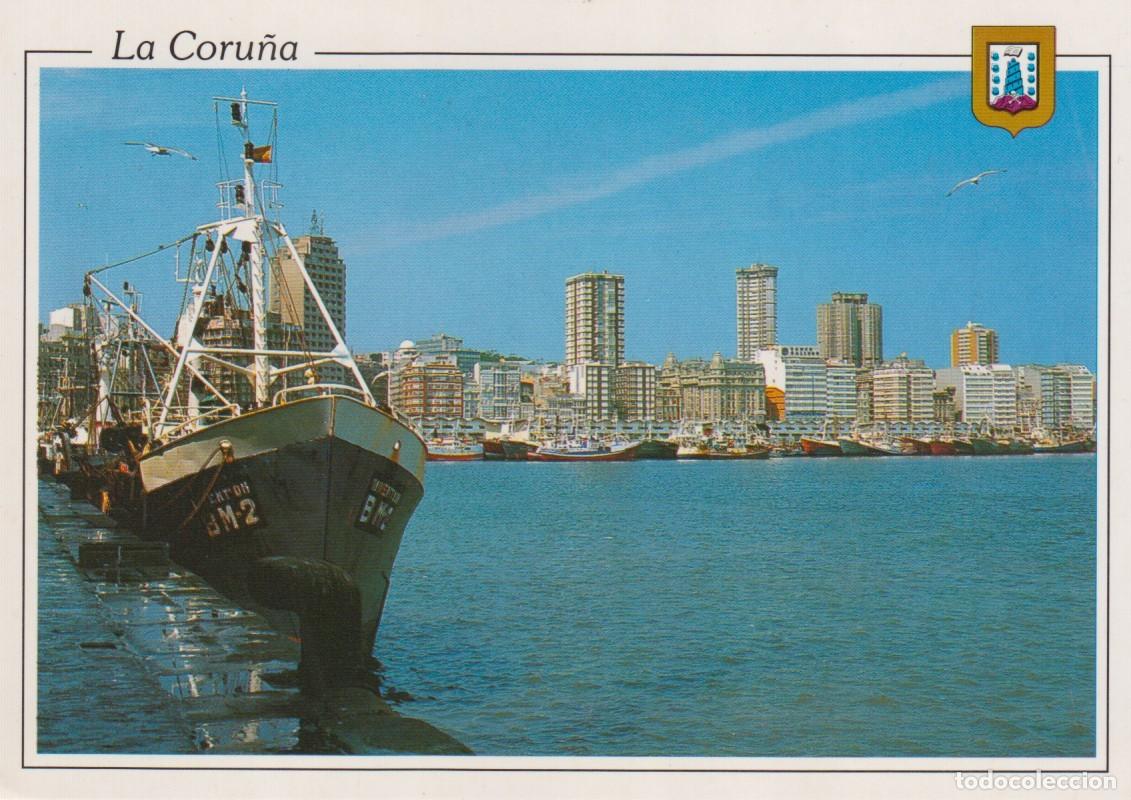 Postales: POSTAL A CORU&Ntilde;A. PUERTO PESQUERO. L. DOM&Iacute;NGUEZ