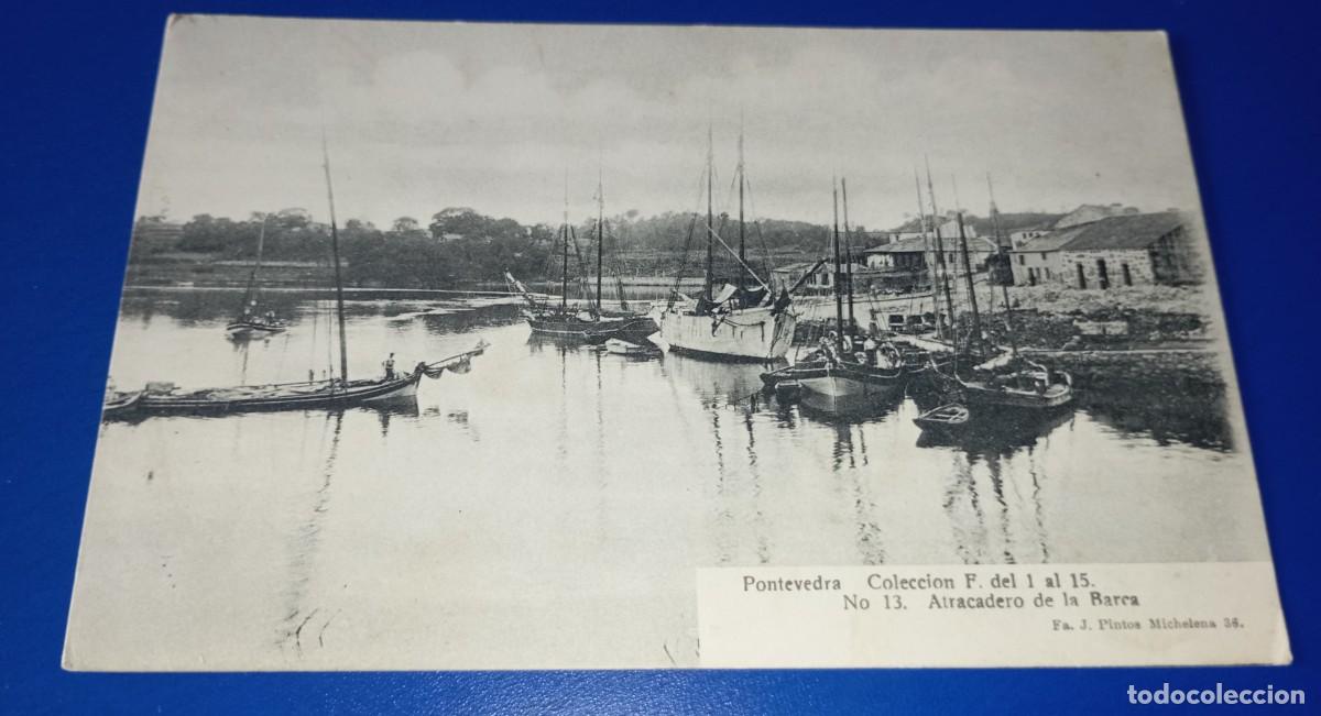 Postales: Postal Pontevedra Atracadero de la Barca