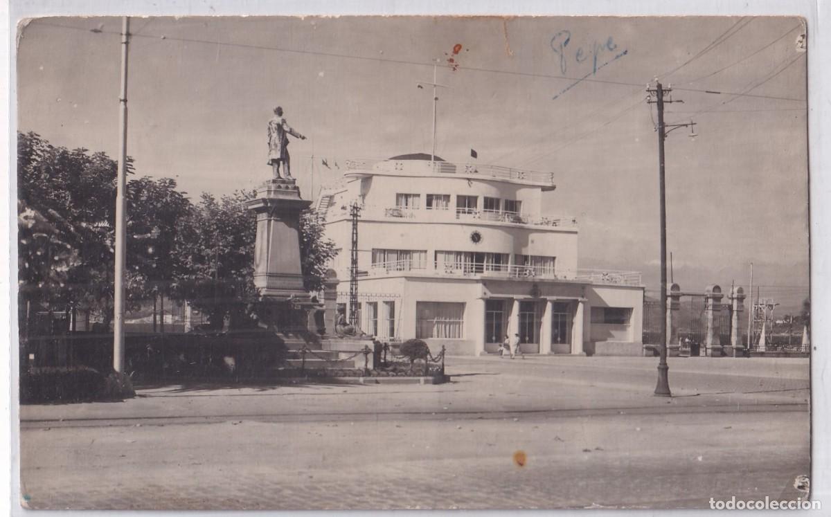 Postales: 33 Vigo. Monumento a Elduayen. Club Na&uacute;tico. Circulada.