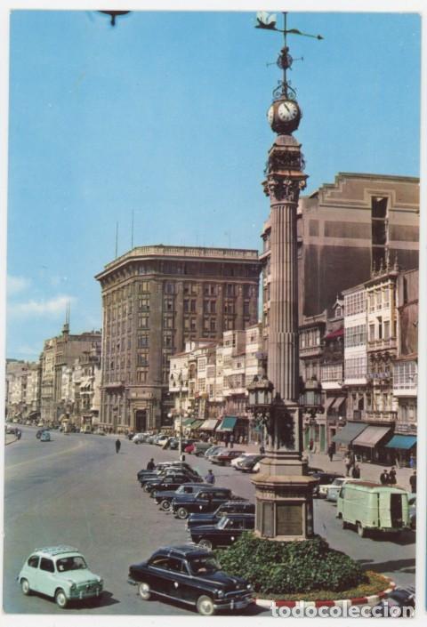 Postales: em04740 la coru&ntilde;a obelisco de los cantones ed paris n&ordm;159 escrita seat 600 1400