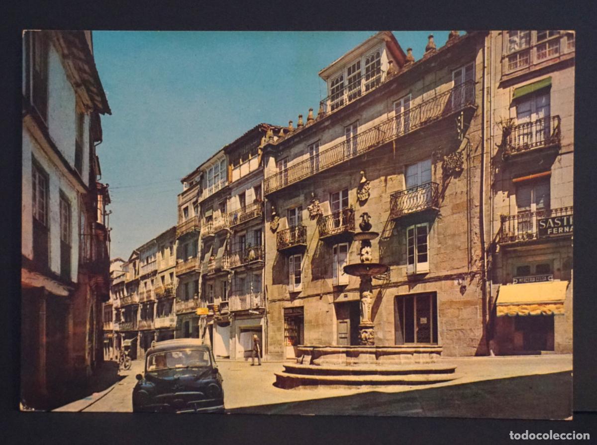 Postales: Orense, Plaza del Hierro. Postal sin circular editada el a&ntilde;o 1964.