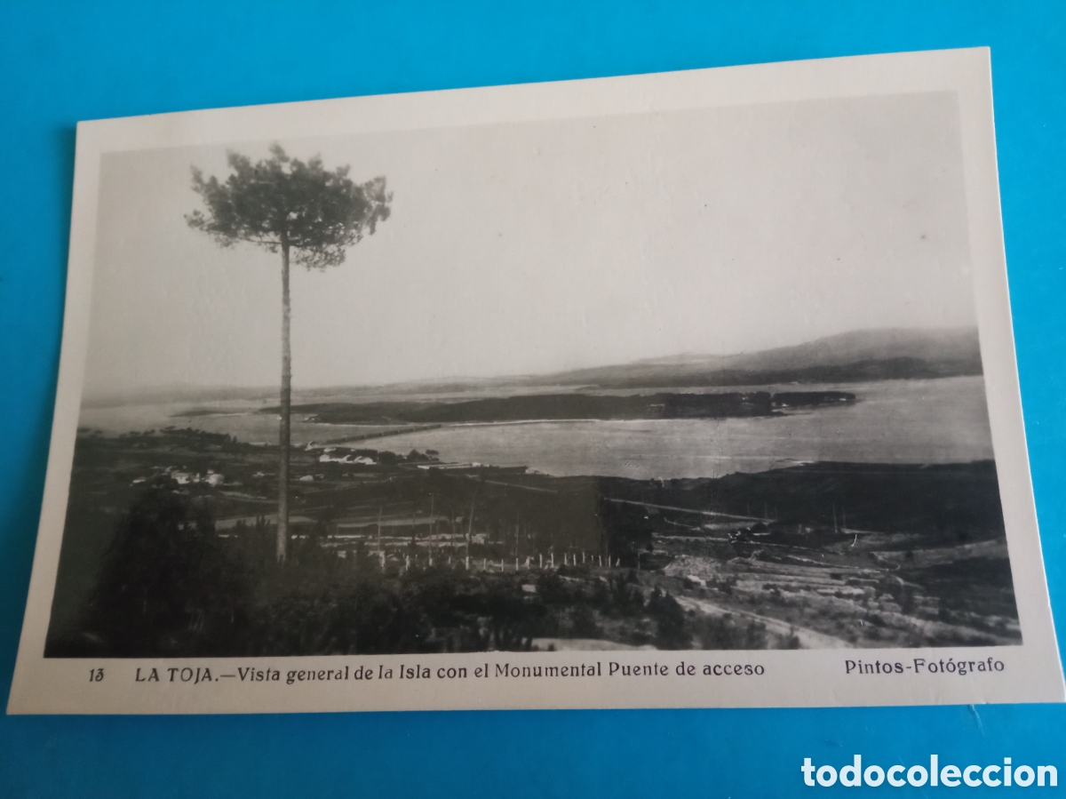 Postales: Antigua postal fotogr&aacute;fica, La Toja, Vista General de la isla, Pintos - Fotogr&aacute;fo