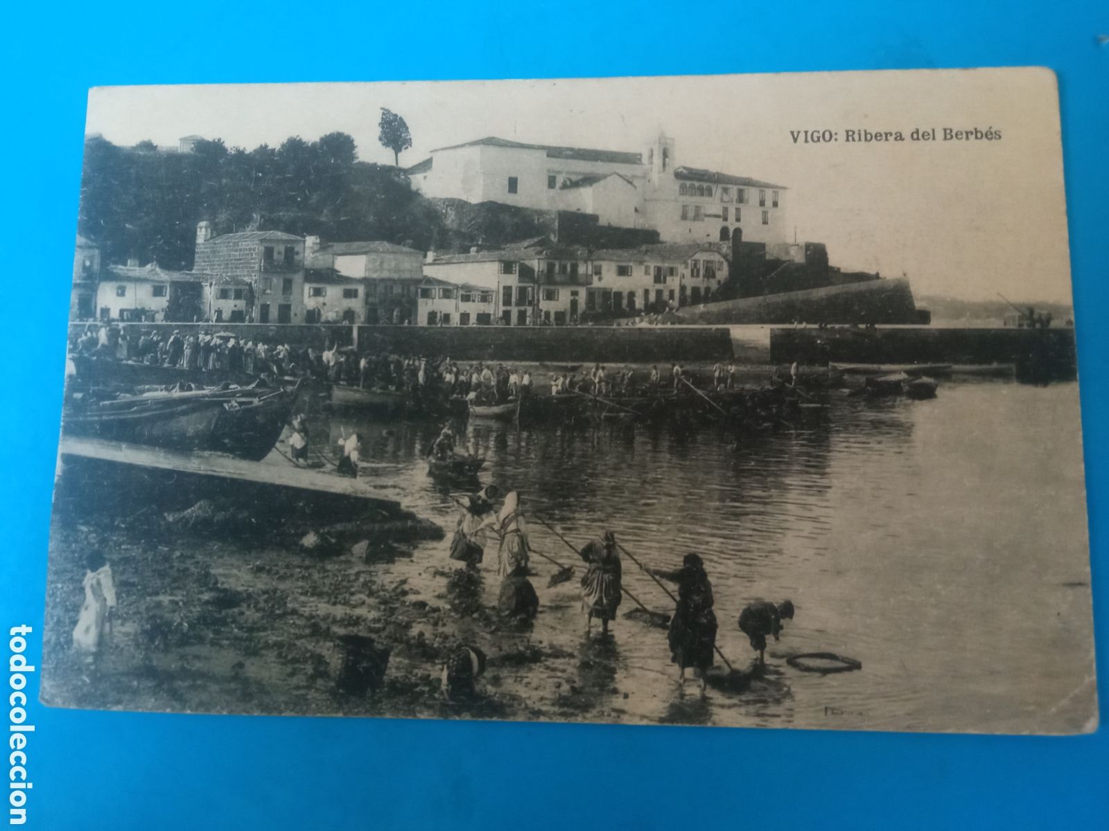 Postales: Antigua postal fotogr&aacute;fica, Vigo, Ribera del Berbes