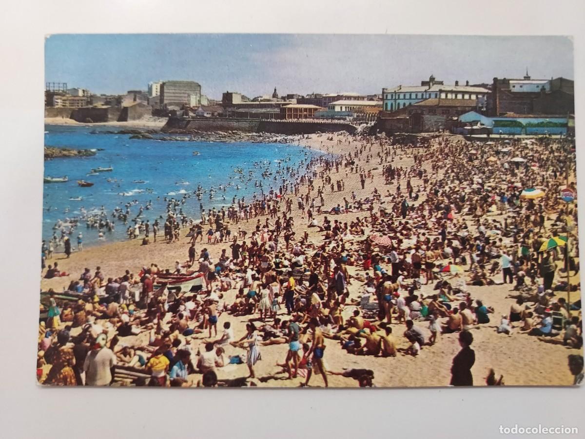 Postales: POSTAL LA CORU&Ntilde;A PLAYA DE RIAZOR. 1962. CIRCULADA
