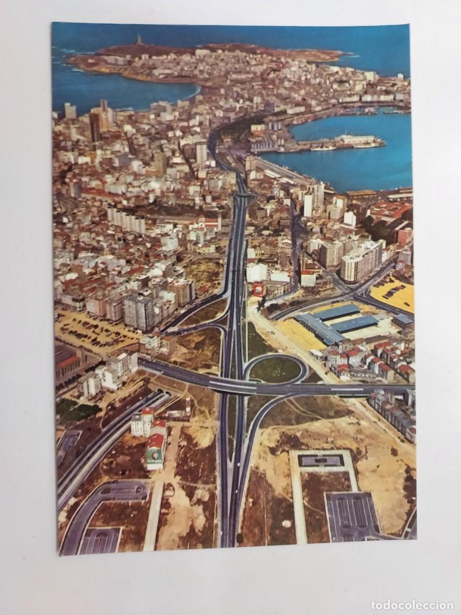 Postales: POSTAL LA CORU&Ntilde;A VISTA AEREA. 1976. CIRCULADA