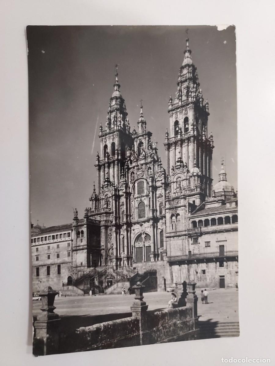 Postales: POSTAL SANTIAGO DE COMPOSTELA CATEDRAL FACHADA OBRADOIRO. A&Ntilde;OS 1950. ESCRITA. CORU&Ntilde;A. SICILIA 65