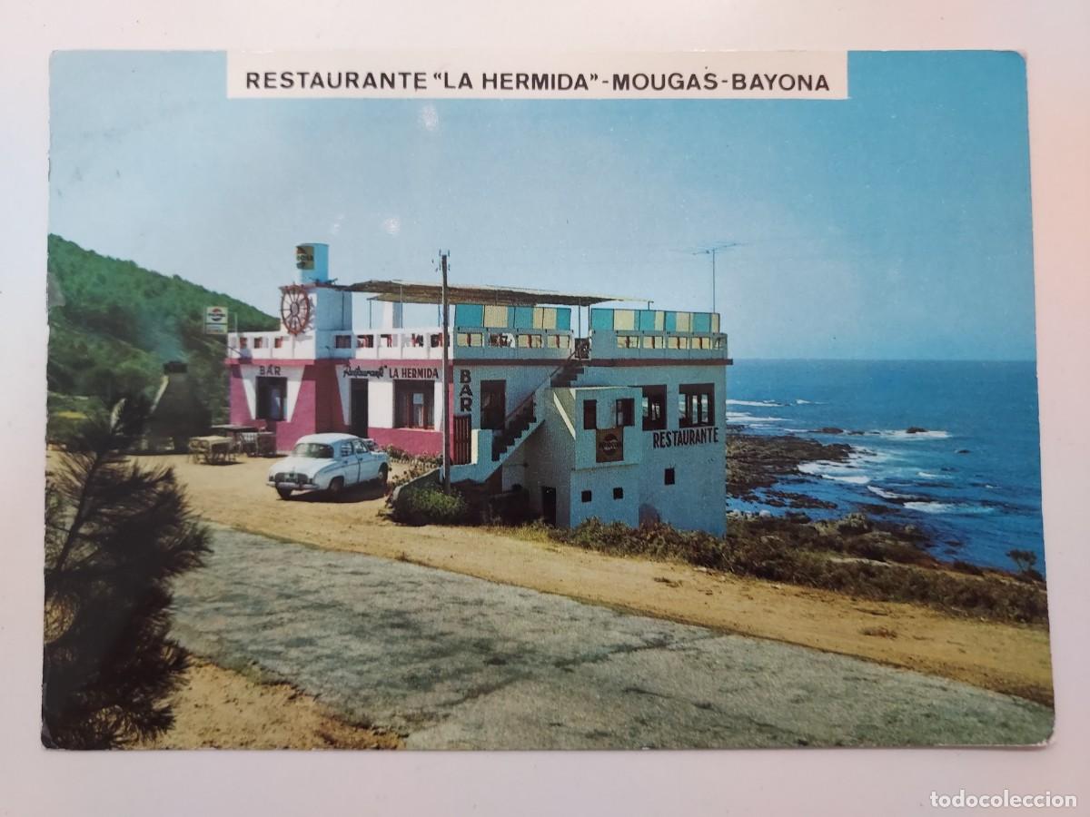 Postales: POSTAL BAYONA MOUGAS CABLO SILLEIRO RESTAURANTE LA HERMIDA. 1970. SIN CIRCULAR. PONTEVEDRA
