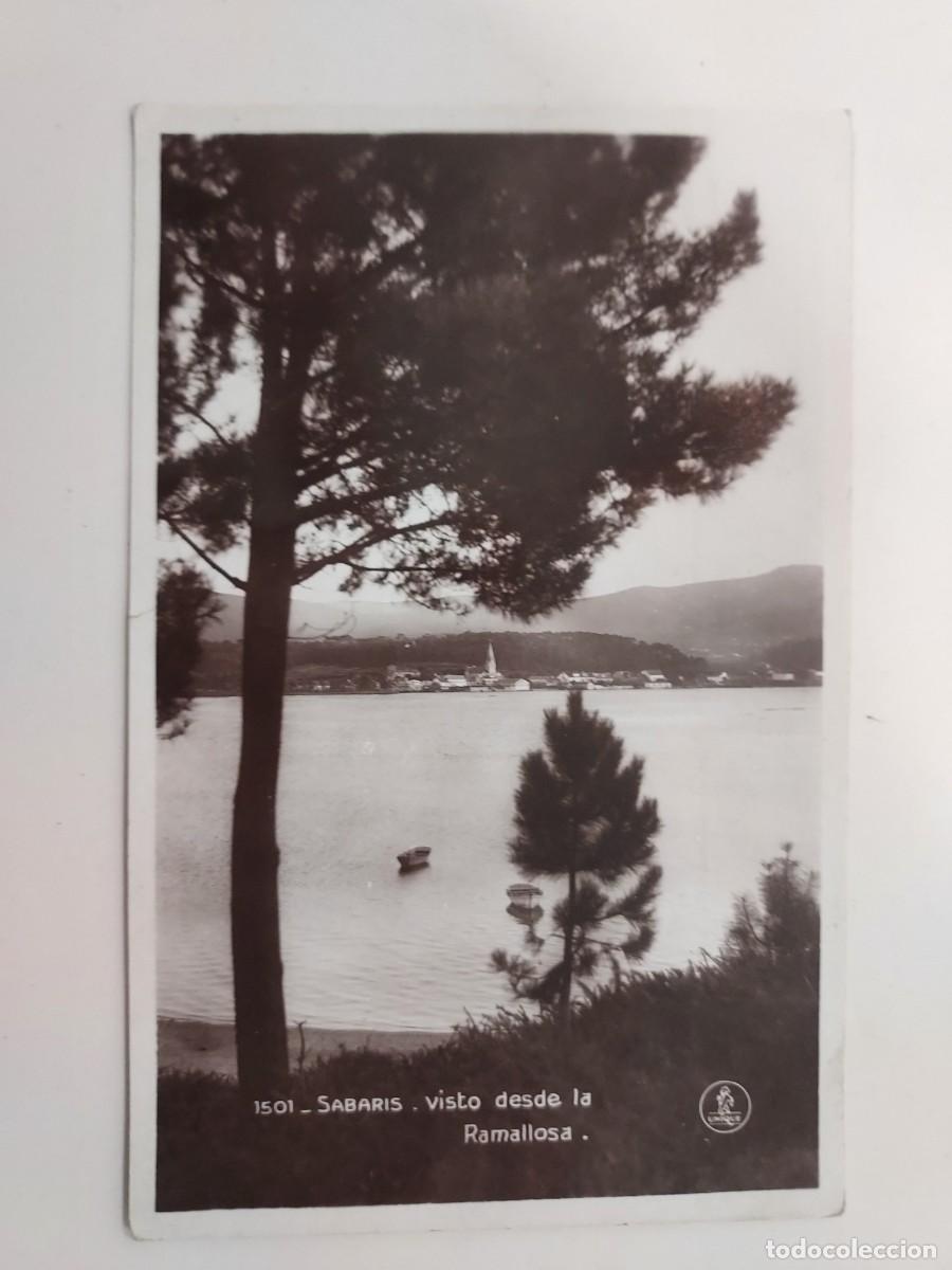 Postales: POSTAL SABARIS VISTA DESDE LA RAMALLOSA. A&Ntilde;OS 1940 1950. ESCRITA. PONTEVEDRA. EDICIONES UNIQUE