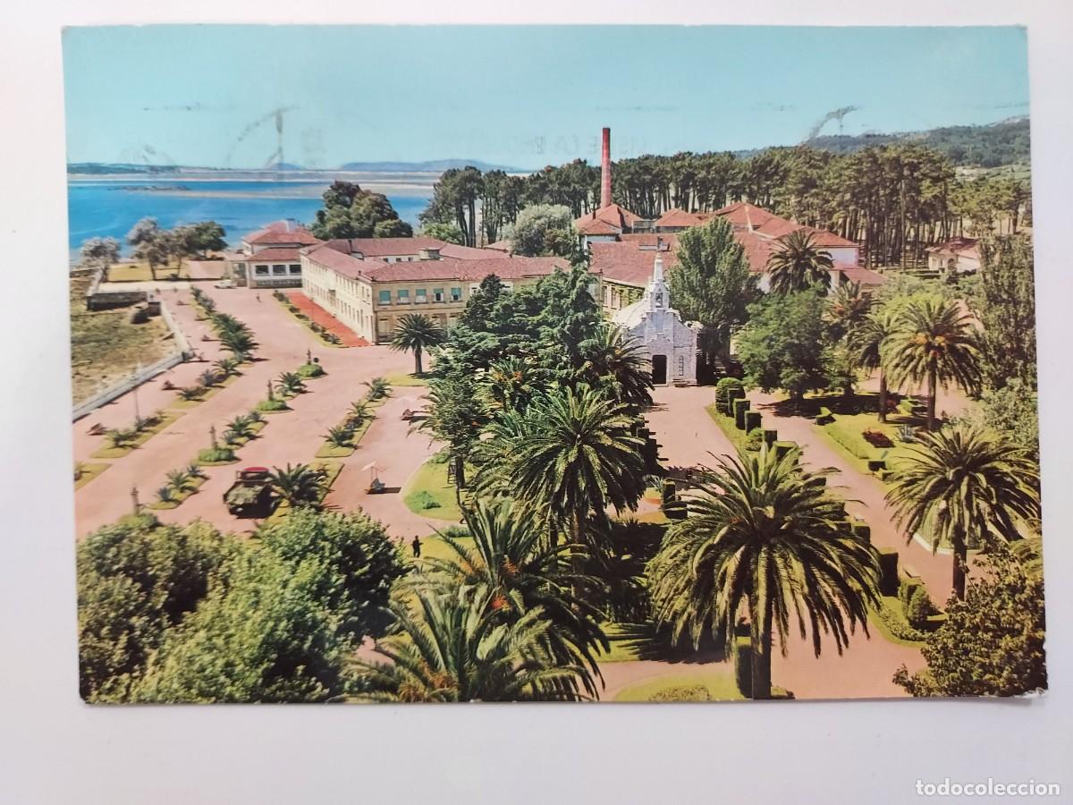 Postales: POSTAL ISLA DE LA TOJA ISLA ENSUE&Ntilde;O CAPILLA BALNEARIO. 1962. CIRCULADA. PONTEVEDRA