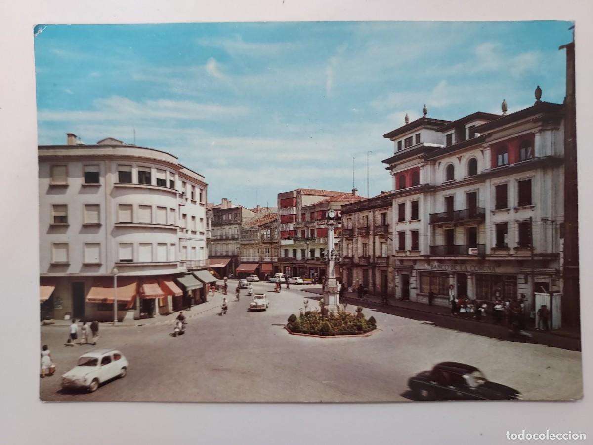 Postales: POSTAL VILLAGARCIA DE AROSA PLAZA DEL OBELISCO. 1964. ESCRITA. PONTEVEDRA