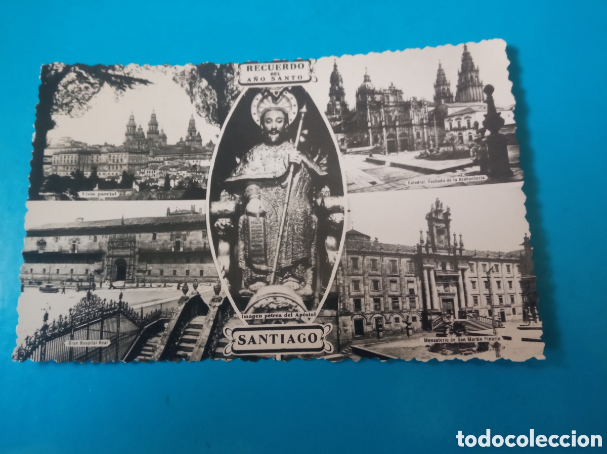 Postales: Antigua postal fotogr&aacute;fica, Santiago de Compostela, Recuerdo del A&ntilde;o Santo