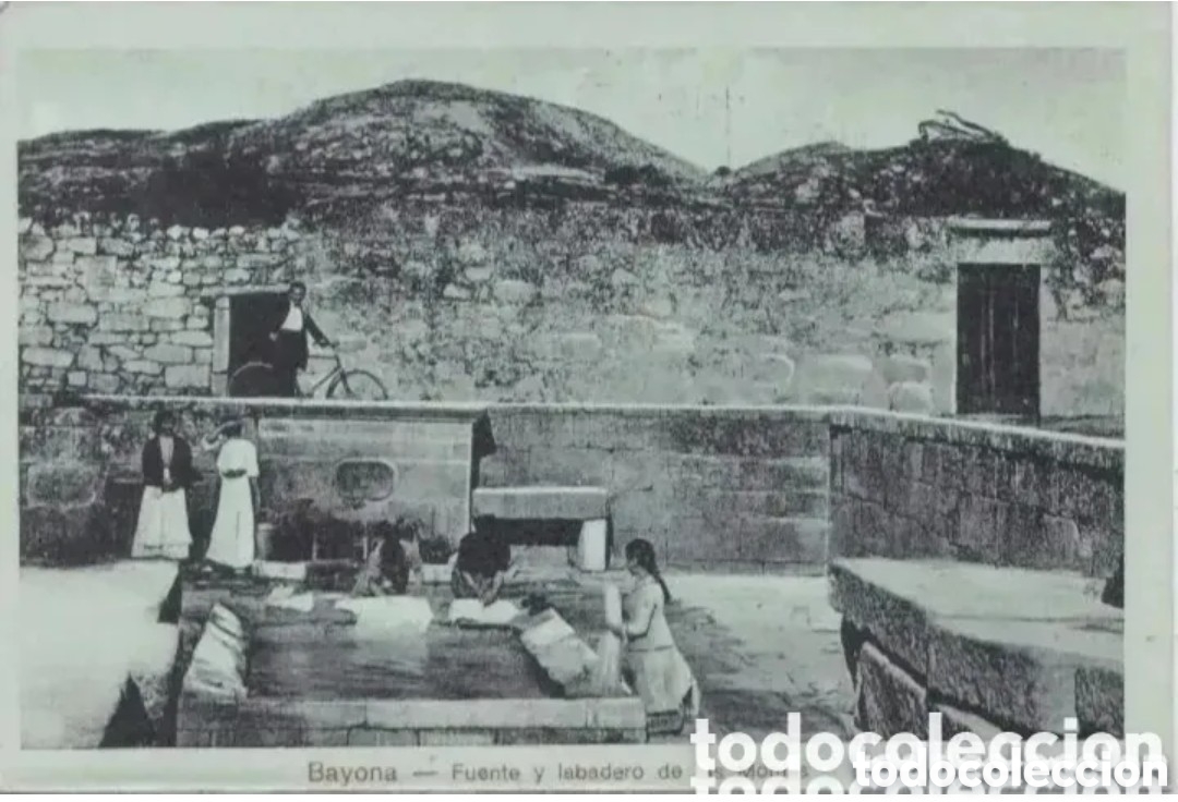 Postales: VIGO (PONTEVEDRA) - FUENTE Y LAVADERO DE LAS MONJAS - COMERCIO LA MADRILE&Ntilde;A, BAYONA