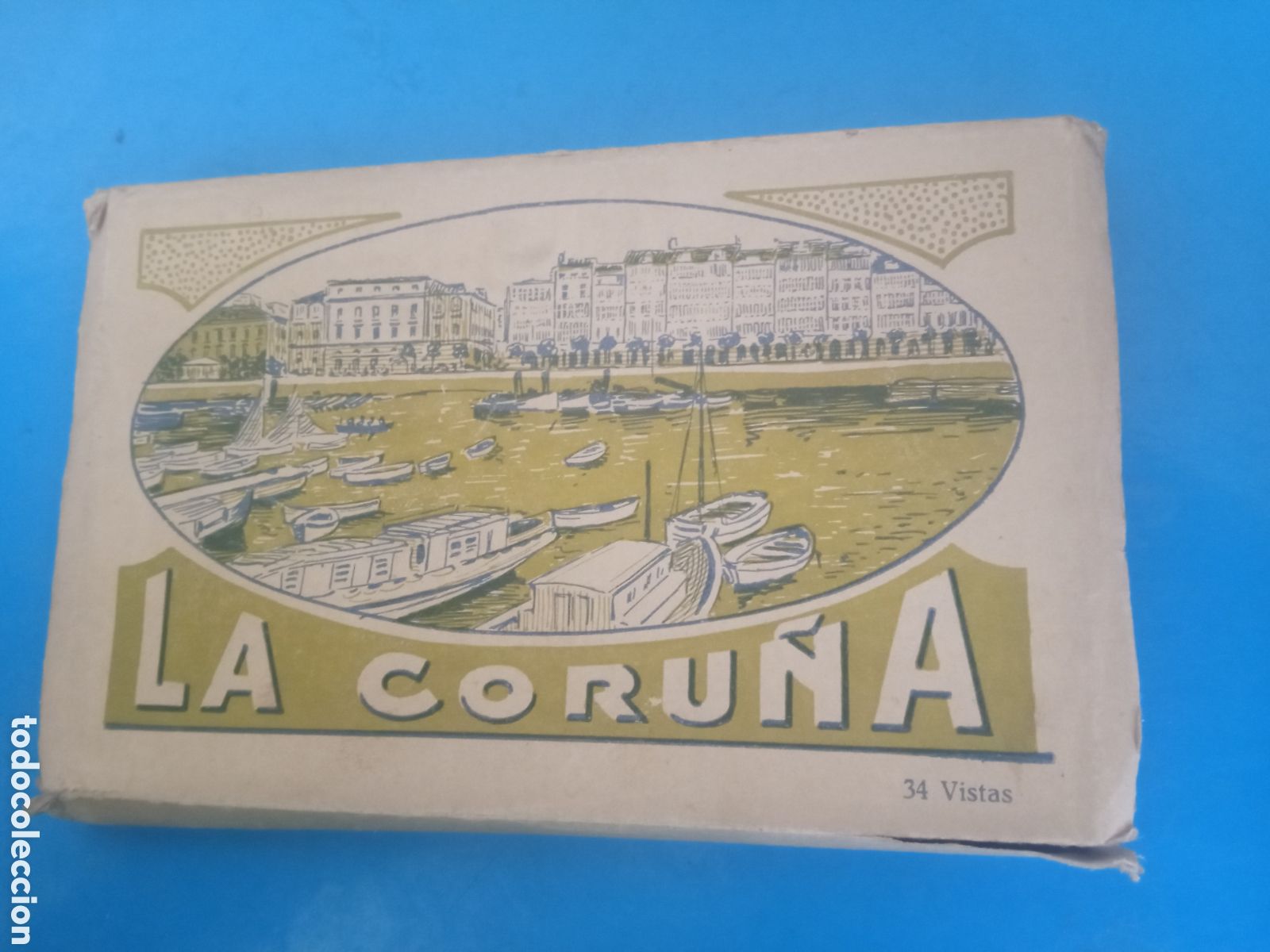 Postales: Antiguo acorde&oacute;n con 34 postales fotogr&aacute;ficas de La Coru&ntilde;a