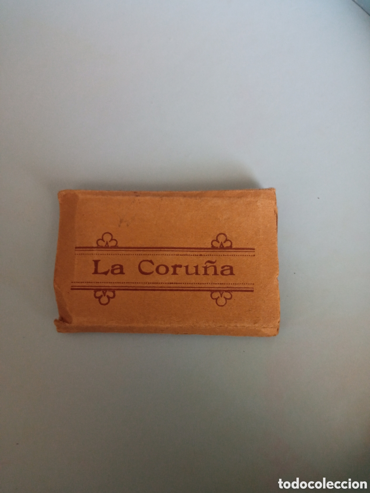 Postales: Antiguo acorde&oacute;n de 18 antiguas fotograf&iacute;as en miniatura de La Coru&ntilde;a, miden 55x37mm