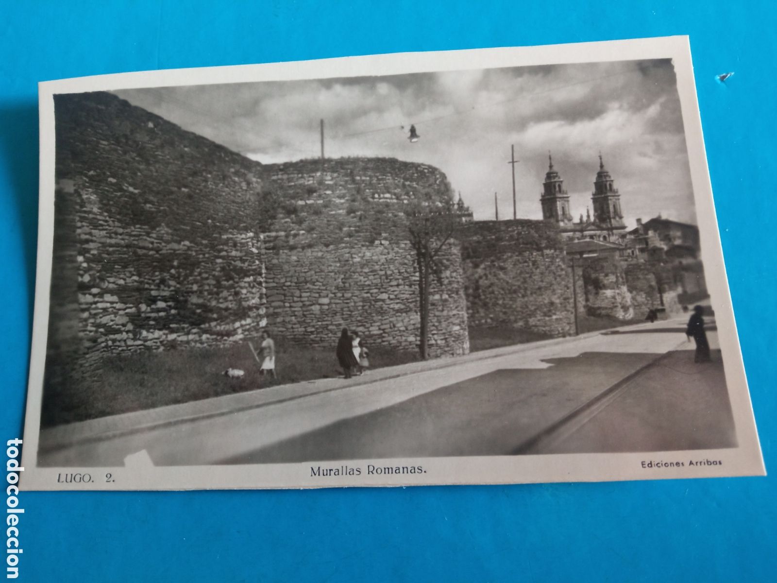 Postales: Antigua postal fotogr&aacute;fica, Lugo, Murallas romanas, Ediciones Arribas