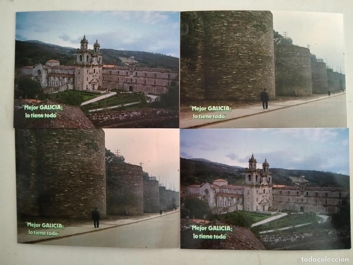 Postales: LOTE 4 POSTALES, ORENSE Y LUGO, MEJOR GALICIA LO TIENE TODO, XUNTA DE GALICIA 1985