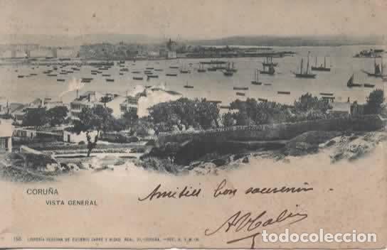 Postales: CORU&Ntilde;A DORSO SIN DIVIDIR VISTA GENERAL 1901