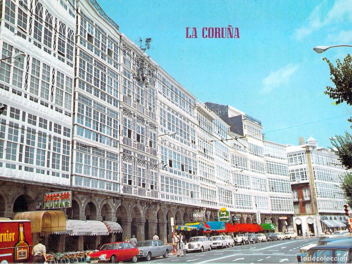 Postales: Postal de la Avenida de la Marina en La Coru&ntilde;a