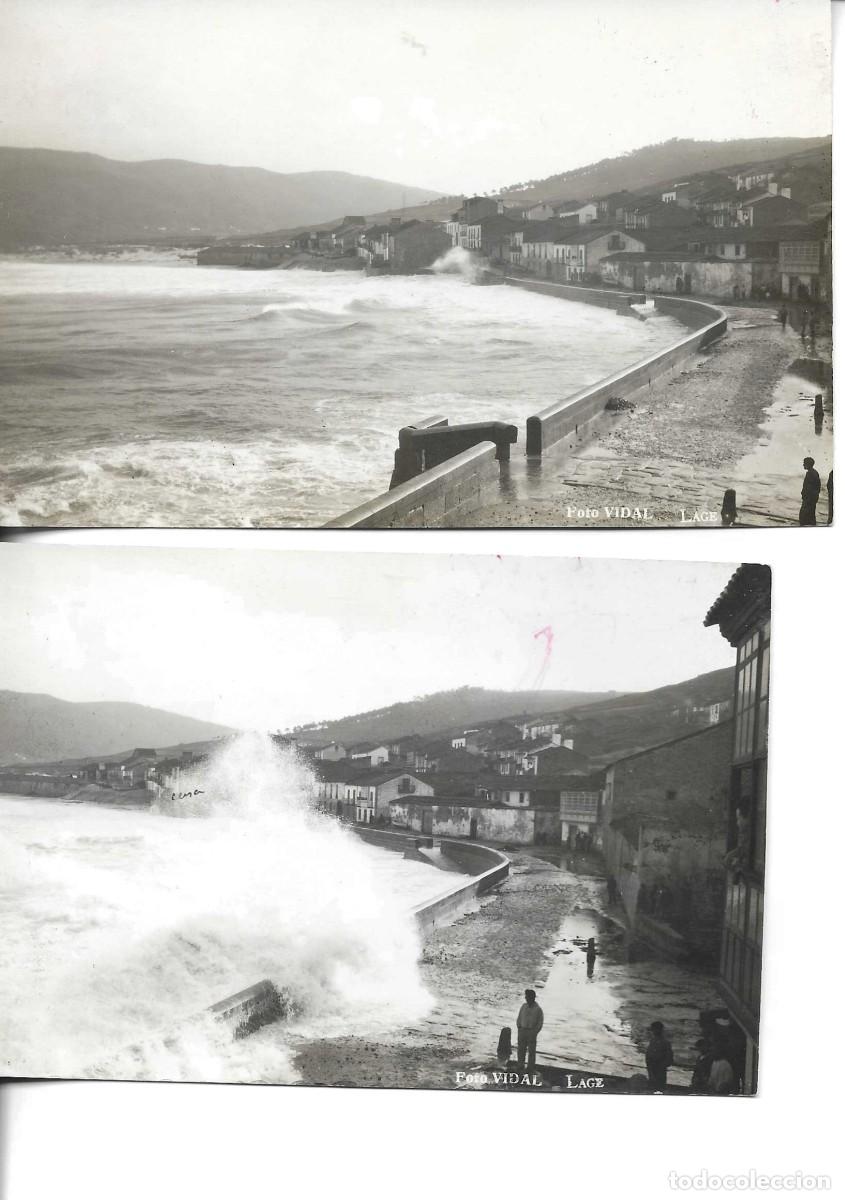 Postales: &rdquo;Vistas de Lage. La Coru&ntilde;a&rdquo; Lote de 2 postales fotogr&aacute;ficas antiguas. Foto Vidal. 9 x 14 cms.