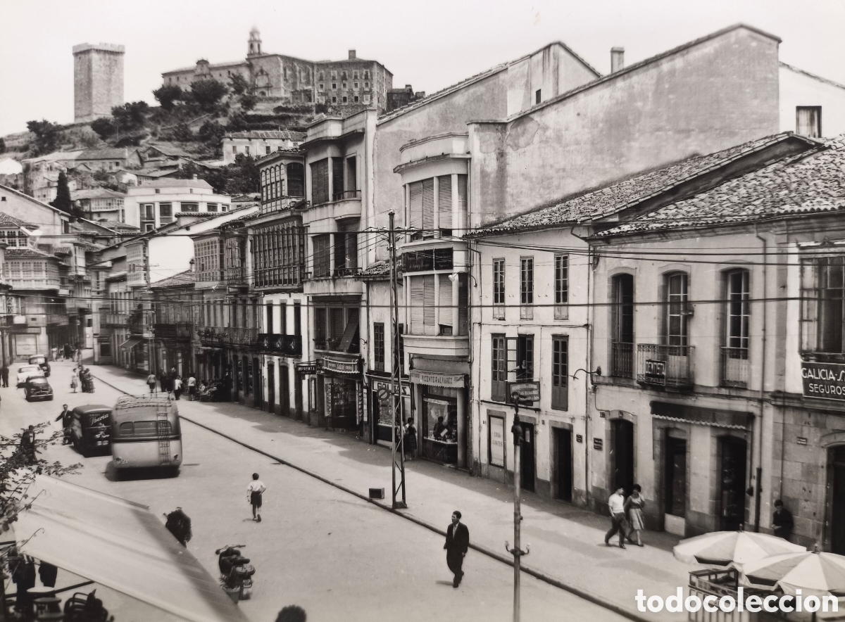 Postales: MONFORTE DE LEMOS RUA DO CARDENAL POSTAL FOTOGR&Aacute;FICA ANIMADA TERRA CH&Aacute; LUGO C. 1955