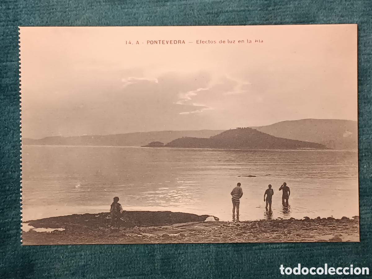 Postales: 14 A. PONTEVEDRA. Efectos de luz en la Ria