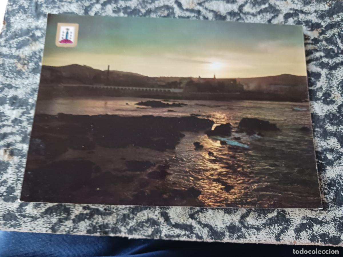 Postales: 22 la coru&ntilde;a, puesta de sol en riazor, ed. dominguez