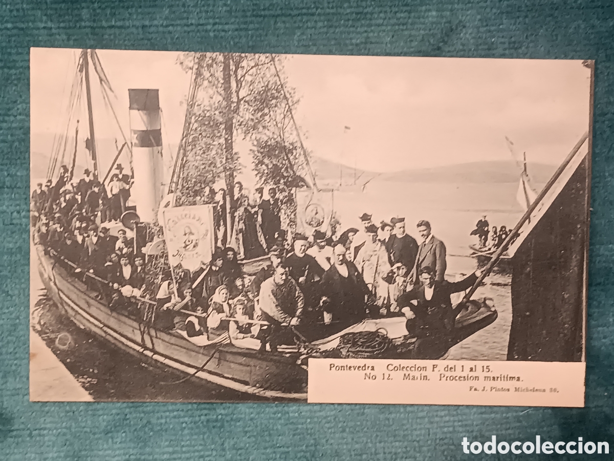 Postales: Pontevedra. No 12. Procesion maritima