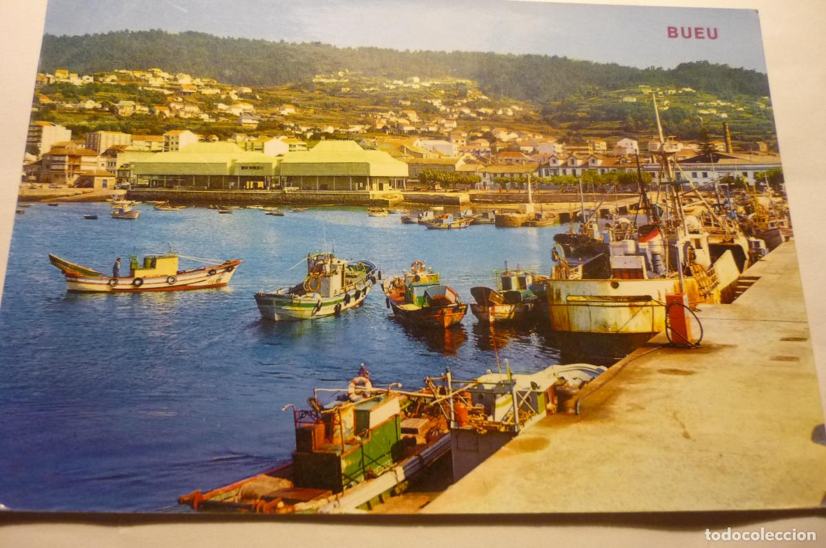 Postales: postal bueu puerto escrita