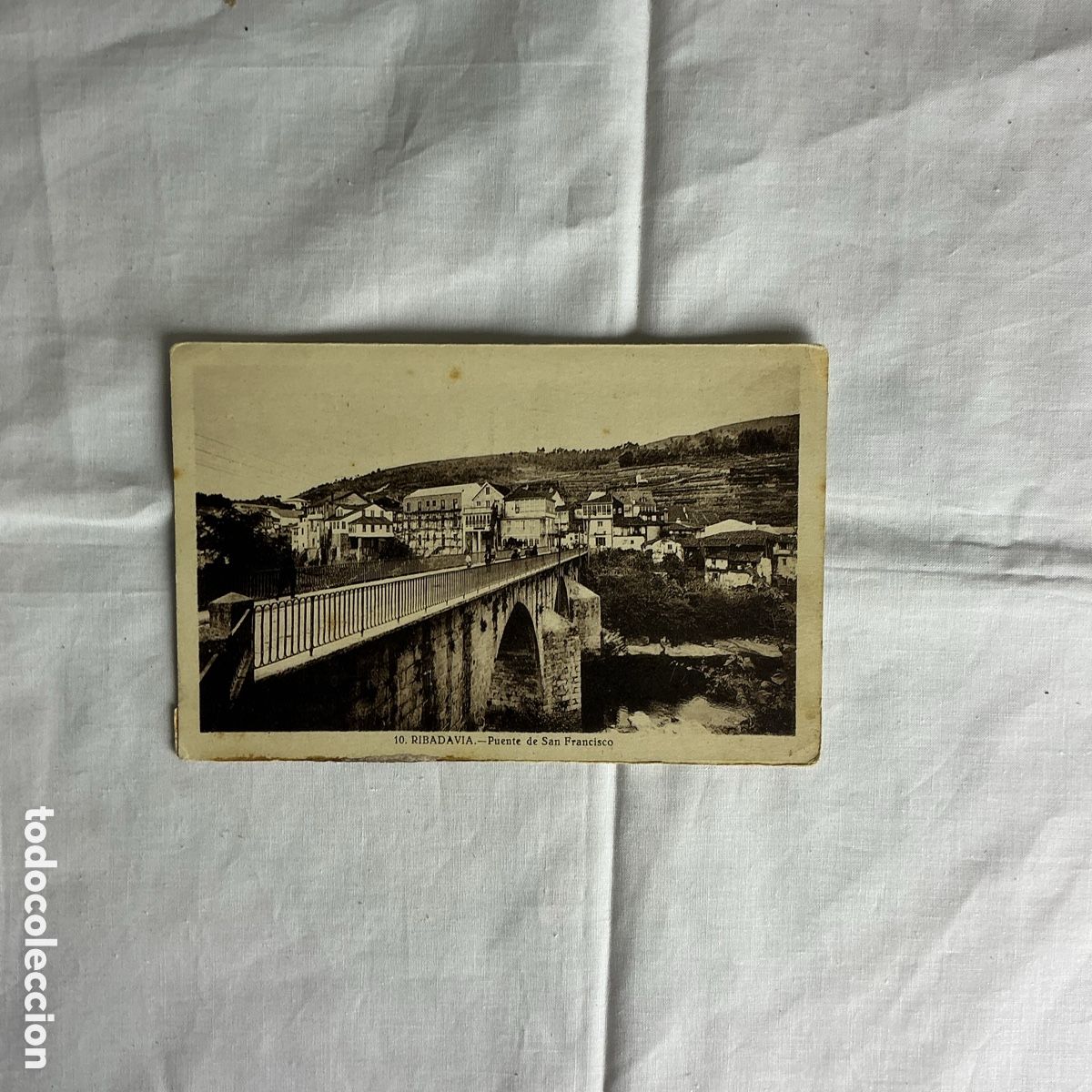 Postales: Postal Ribadavia (Ourense) &ndash; Puente de San Francisco &ndash; Blanco y negro &ndash; Original de la &eacute;poca