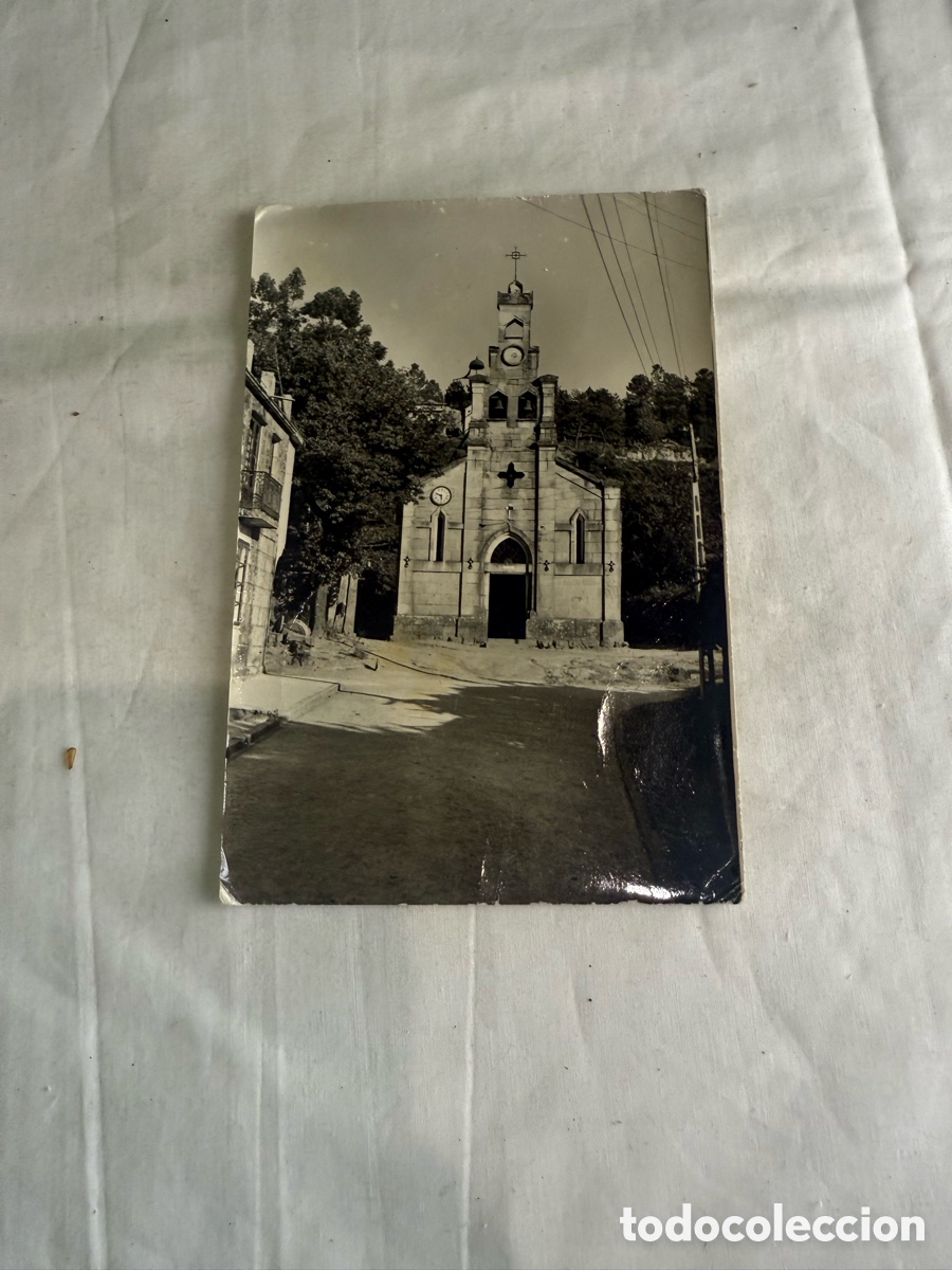 Postales: Postal Cortegada Iglesia Parroquial Blanco y Negro Original de la &eacute;poca