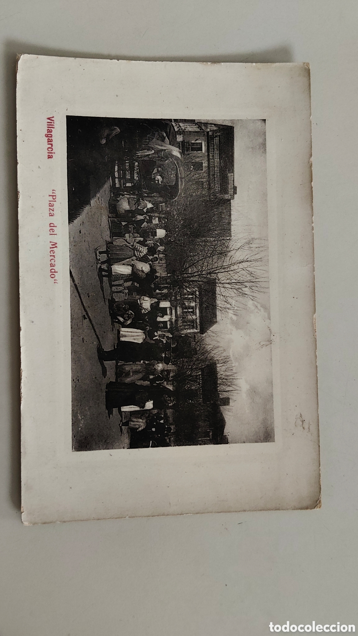 Postales: Tarjeta postal Villagarcia de Arosa Plaza del Mercado cerca 1920