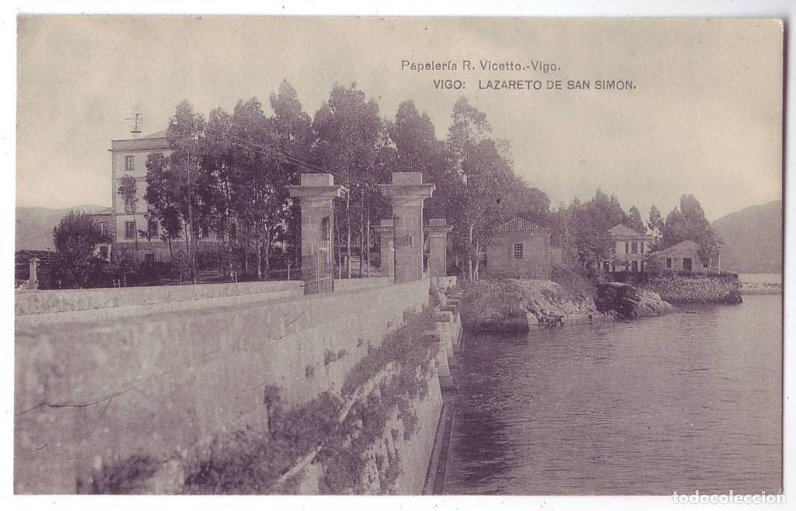 Postales: Vigo (Pontevedra): Lazareto de San Sim&oacute;n. Papeler&iacute;a R. Vicetto / Hauser y Menet (A&ntilde;os 10)