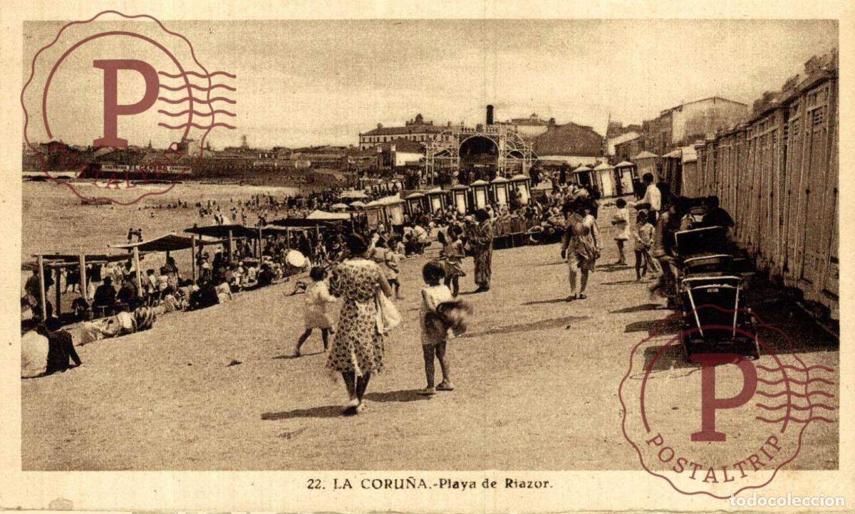 Postales: LA CORU&Ntilde;A. PLAYA DE RIAZOR